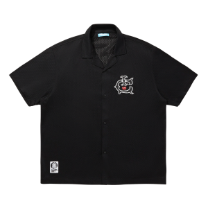 Open Collar Mesh SS Shirt