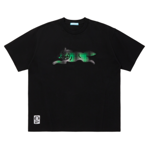 Applique Logo Cotton T-Shirt Running Dog